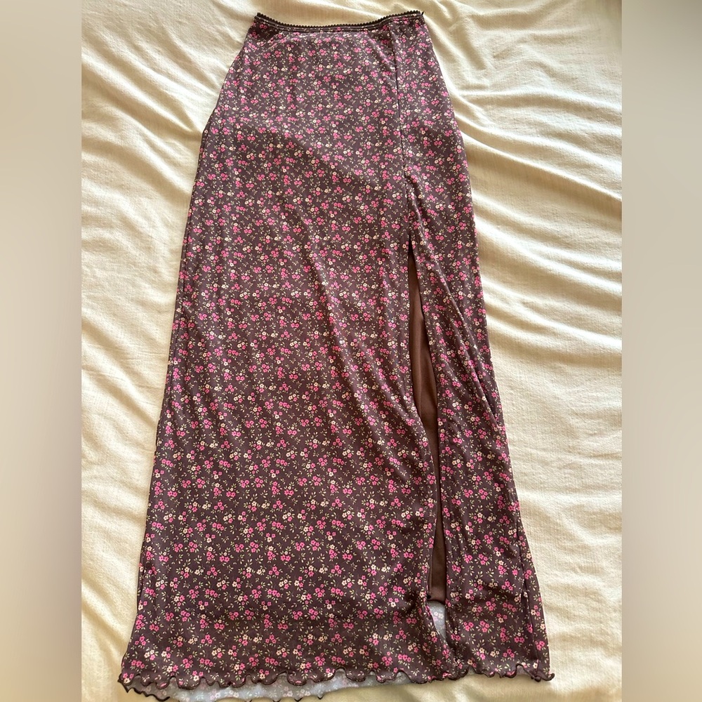 Altar’d State Fall Floral Maxi Skirt